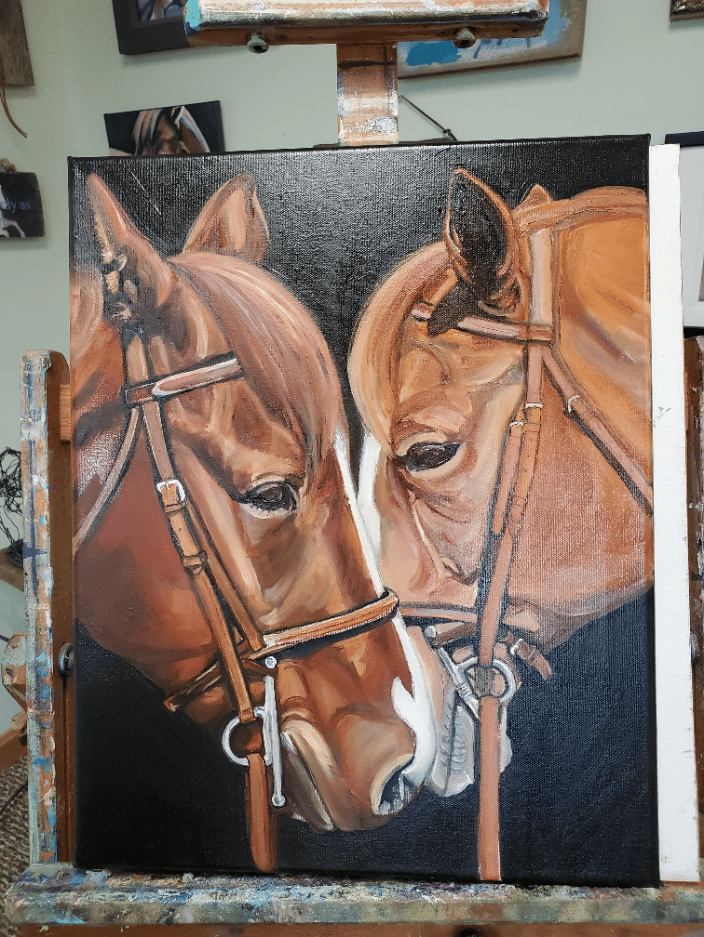 horse portrait oil painting