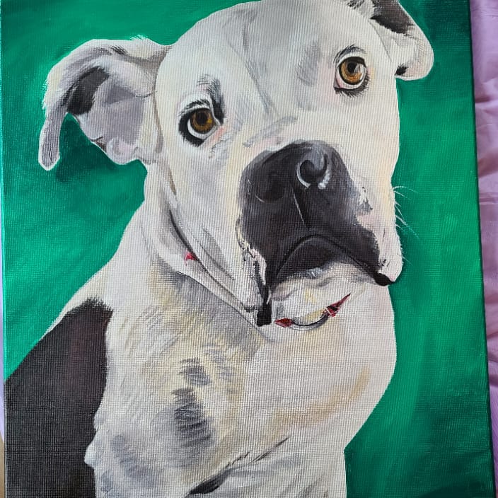 Acrylic painting that I painted for a client of their best friend.